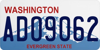 WA license plate ADO9062