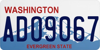 WA license plate ADO9067