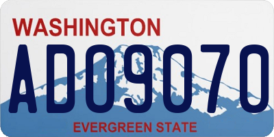 WA license plate ADO9070