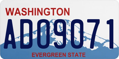 WA license plate ADO9071