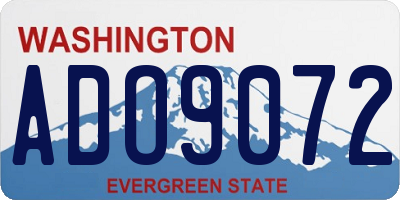 WA license plate ADO9072