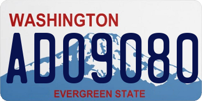 WA license plate ADO9080