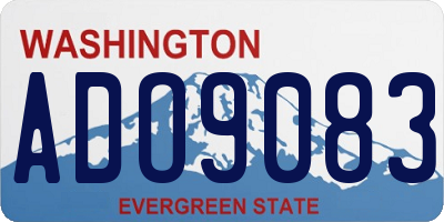 WA license plate ADO9083