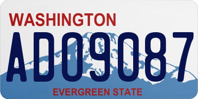 WA license plate ADO9087