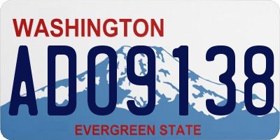 WA license plate ADO9138