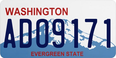 WA license plate ADO9171