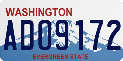 WA license plate ADO9172