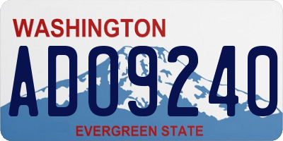 WA license plate ADO9240