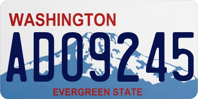 WA license plate ADO9245