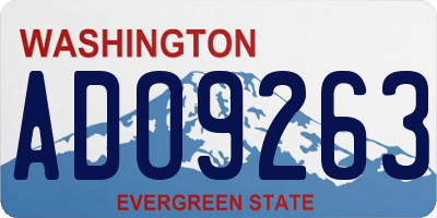 WA license plate ADO9263