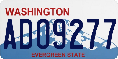 WA license plate ADO9277