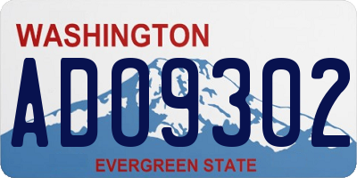 WA license plate ADO9302