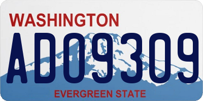 WA license plate ADO9309