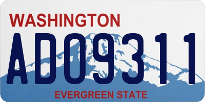 WA license plate ADO9311