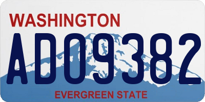 WA license plate ADO9382