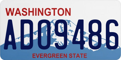 WA license plate ADO9486