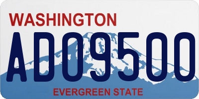 WA license plate ADO9500