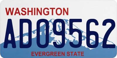 WA license plate ADO9562
