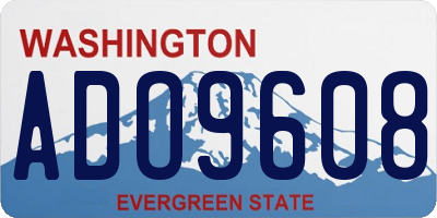 WA license plate ADO9608