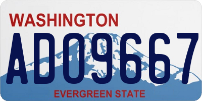 WA license plate ADO9667