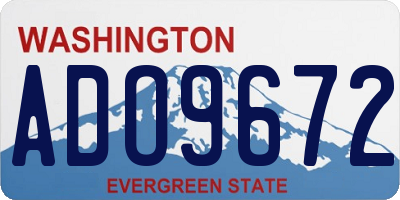 WA license plate ADO9672