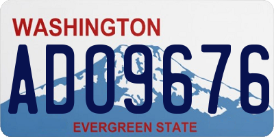 WA license plate ADO9676