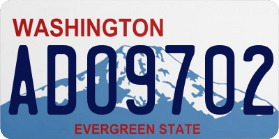 WA license plate ADO9702