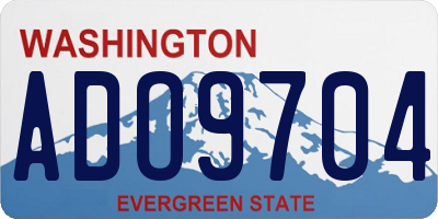 WA license plate ADO9704
