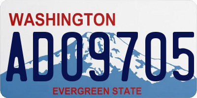 WA license plate ADO9705