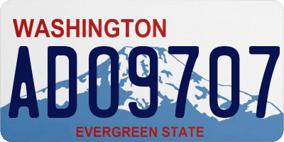 WA license plate ADO9707