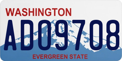 WA license plate ADO9708