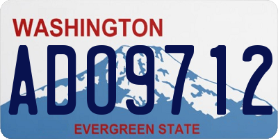 WA license plate ADO9712