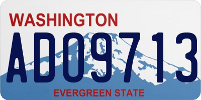 WA license plate ADO9713