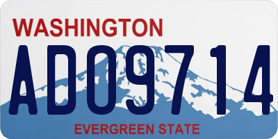 WA license plate ADO9714
