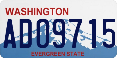 WA license plate ADO9715