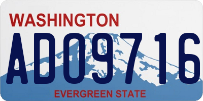 WA license plate ADO9716