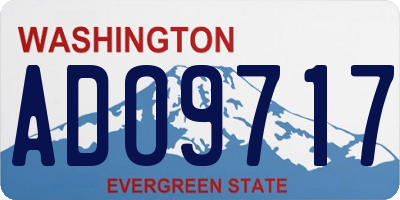 WA license plate ADO9717