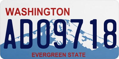 WA license plate ADO9718