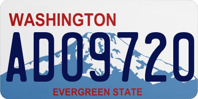 WA license plate ADO9720