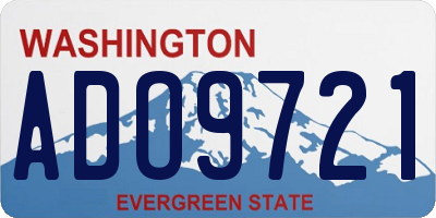 WA license plate ADO9721