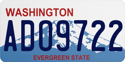 WA license plate ADO9722