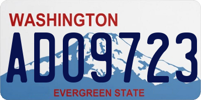 WA license plate ADO9723