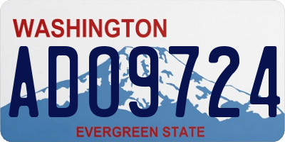 WA license plate ADO9724