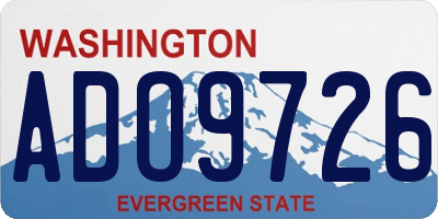 WA license plate ADO9726