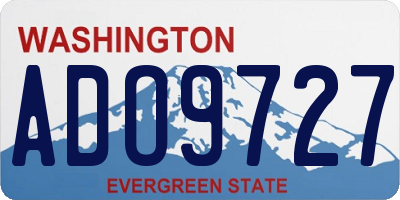 WA license plate ADO9727