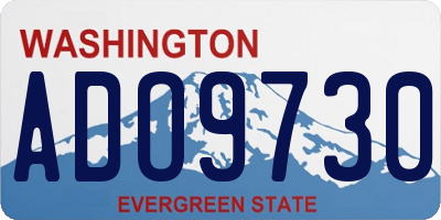 WA license plate ADO9730