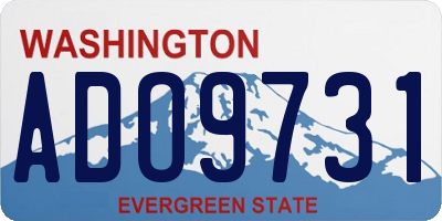 WA license plate ADO9731