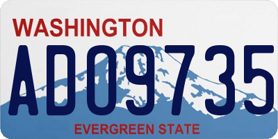 WA license plate ADO9735
