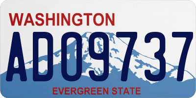 WA license plate ADO9737