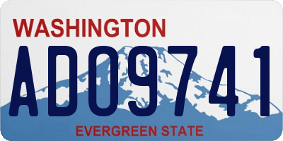 WA license plate ADO9741